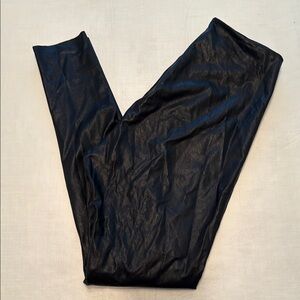 Commando Women's Faux Leather Black Leggings Size L